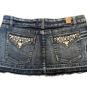 LA Idol Mini Denim Skirt Size Large
